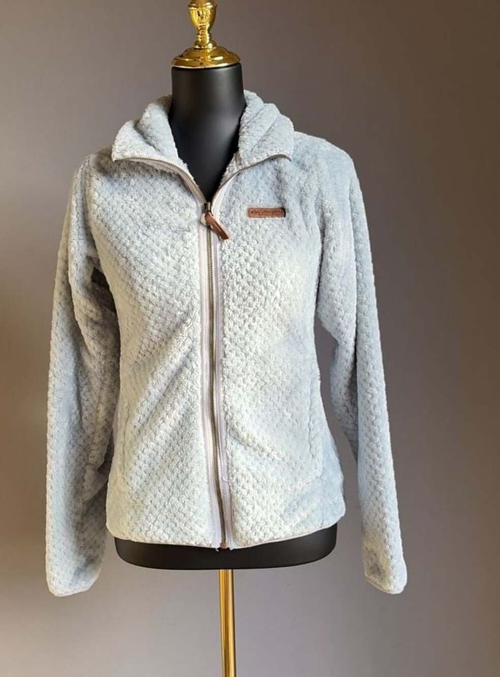 Columbia Fire Side II Sherpa Full Zip Jacket Size XS Light Blue